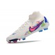 Chaussure Nike Phantom Luna 2 Elite FG Blanc Rose Bleu