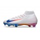 Nike Air Zoom Mercurial Superfly 10 Elite FG Blanc Bleu Rouge