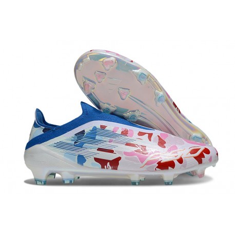 adidas F50 Elite LL FG Nouveau Blanc Rose Bleu