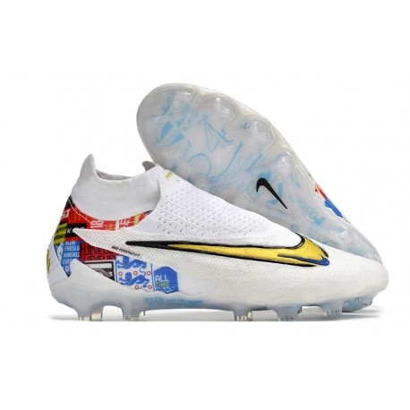 Nike Phantom GX Elite DF FG Blanc Noir Or