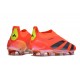 Chaussure Adidas Predator Elite Laceless FG Rouge Noir Jaune 