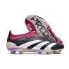 Chaussure Adidas Predator Elite Laceless FG Noir Blanc Violet