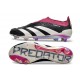 Chaussure Adidas Predator Elite Laceless FG Noir Blanc Violet