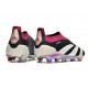 Chaussure Adidas Predator Elite Laceless FG Noir Blanc Violet