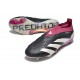 Chaussure Adidas Predator Elite Laceless FG Noir Blanc Violet