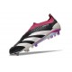 Chaussure Adidas Predator Elite Laceless FG Noir Blanc Violet