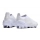 Chaussure Adidas Predator Elite Laceless FG Blanc Argent Mét