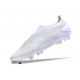 Chaussure Adidas Predator Elite Laceless FG Blanc Argent Mét