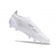 Chaussure Adidas Predator Elite Laceless FG Blanc Argent Mét