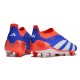 Chaussure Adidas Predator Elite Laceless FG Bleu Blanc Rouge