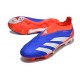 Chaussure Adidas Predator Elite Laceless FG Bleu Blanc Rouge