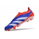 Chaussure Adidas Predator Elite Laceless FG Bleu Blanc Rouge