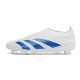 Chaussure Adidas Predator Elite Laceless FG Blanc Bleu