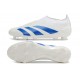 Chaussure Adidas Predator Elite Laceless FG Blanc Bleu