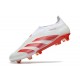 Chaussure Adidas Predator Elite Laceless FG Blanc Rouge