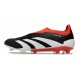 Chaussure Adidas Predator Elite Laceless FG Noir Banc Rouge Solaire
