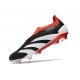 Chaussure Adidas Predator Elite Laceless FG Noir Banc Rouge Solaire