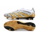 Chaussure Adidas Predator Elite Laceless FG Blanc Or Gris