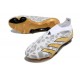 Chaussure Adidas Predator Elite Laceless FG Blanc Or Gris