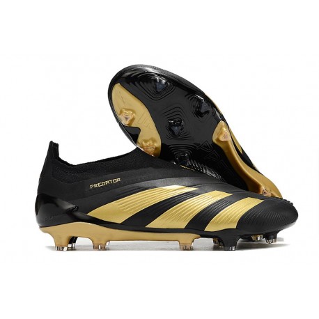 Chaussure adidas Predator Elite Laceless FG Noir Or