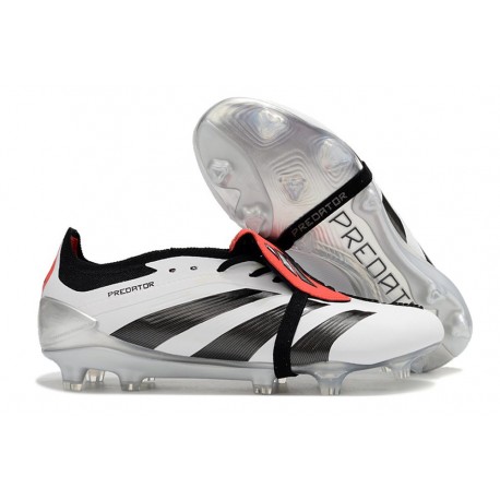 Adidas Predator Elite Tongue FG Blanc Noir Rouge