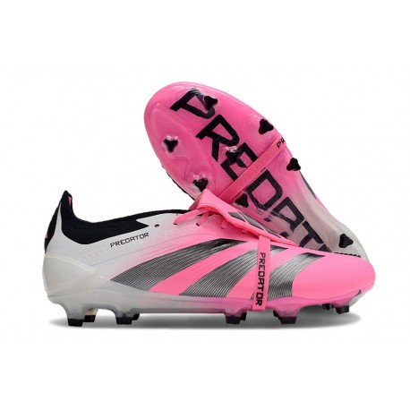 Adidas Predator Elite Tongue FG Rose Blanc Noir