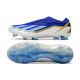 Adidas X Crazyfast Laceless FG Messi Bleu Lucide Eclat de Bleu Blanc