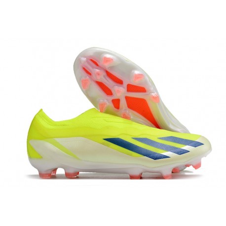 Adidas X Crazyfast Laceless FG Jaune Solaire Equipe Noir Blanc
