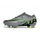 Chaussure Nike Mercurial Vapor 15 Elite FG Gris Noir Vert