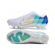 Chaussure Nike Mercurial Vapor 15 Elite FG Blanc Bleu Or