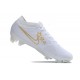 Chaussure Nike Mercurial Vapor 15 Elite FG Blanc Bleu Or